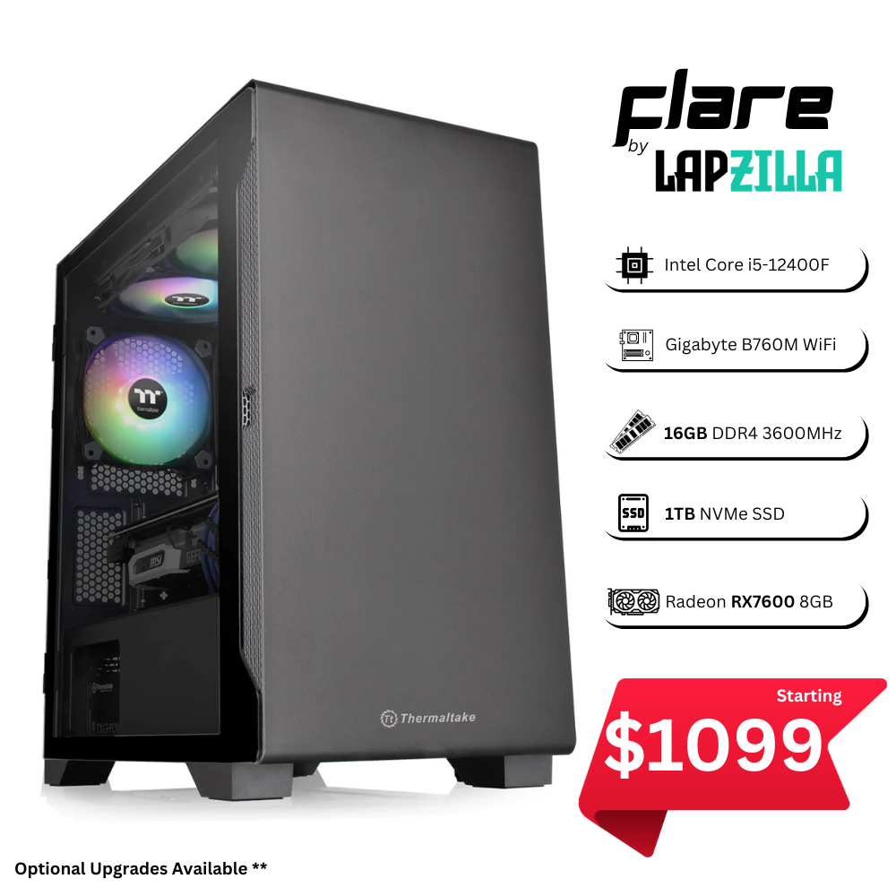 Flare Gaming PC - Black